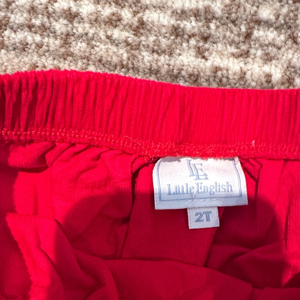 Little English Red Ruffled Shorts - Picture 4 of 4